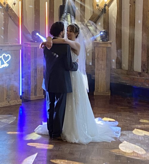 Bridal Couple on Wedding Dancefloor in Essex